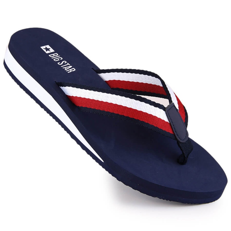 Marineblaue Keil-Flip-Flops für Damen Big Star LL274779