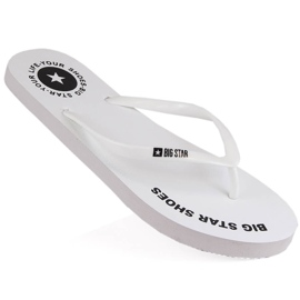 Flache weiße Flip-Flops Big Star LL274795