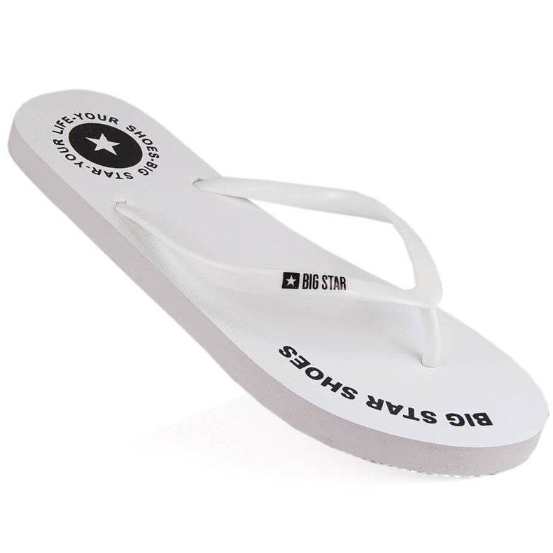 Flache weiße Flip-Flops Big Star LL274795