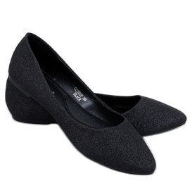 Chiesa Schwarze Ballerinas mit Glitzer