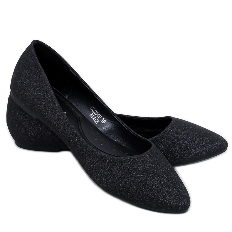Chiesa Schwarze Ballerinas mit Glitzer