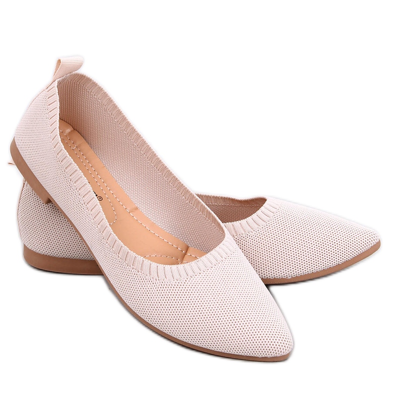 Kreiss Beige durchbrochene Ballerinas