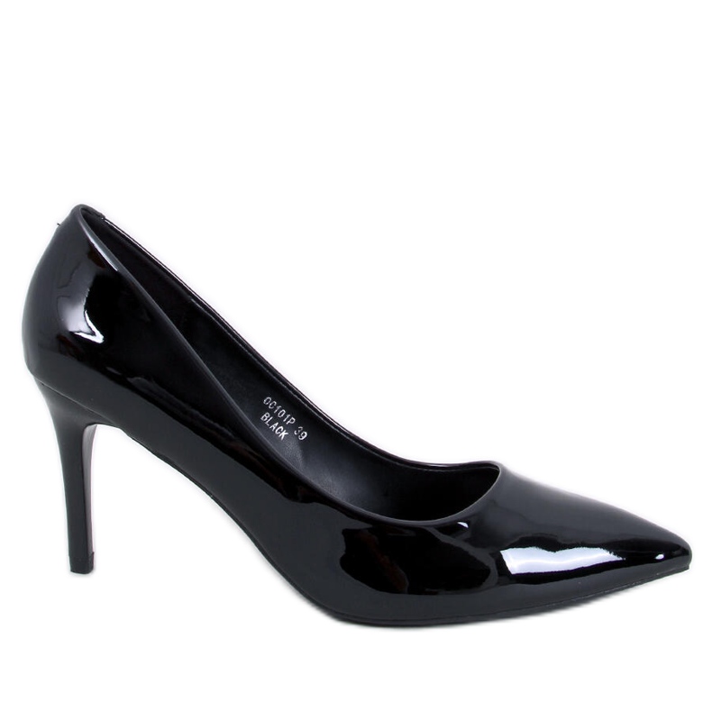 Charlotte Black Lack-Stiletto-Pumps schwarz