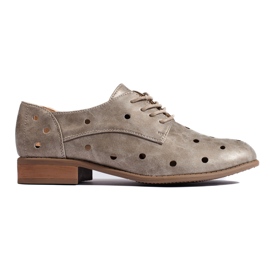 Daszyński goldene durchbrochene Damenschuhe