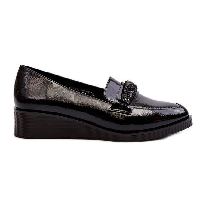Vinceza Damen-Slipper aus Lackleder in Schwarz von Polike