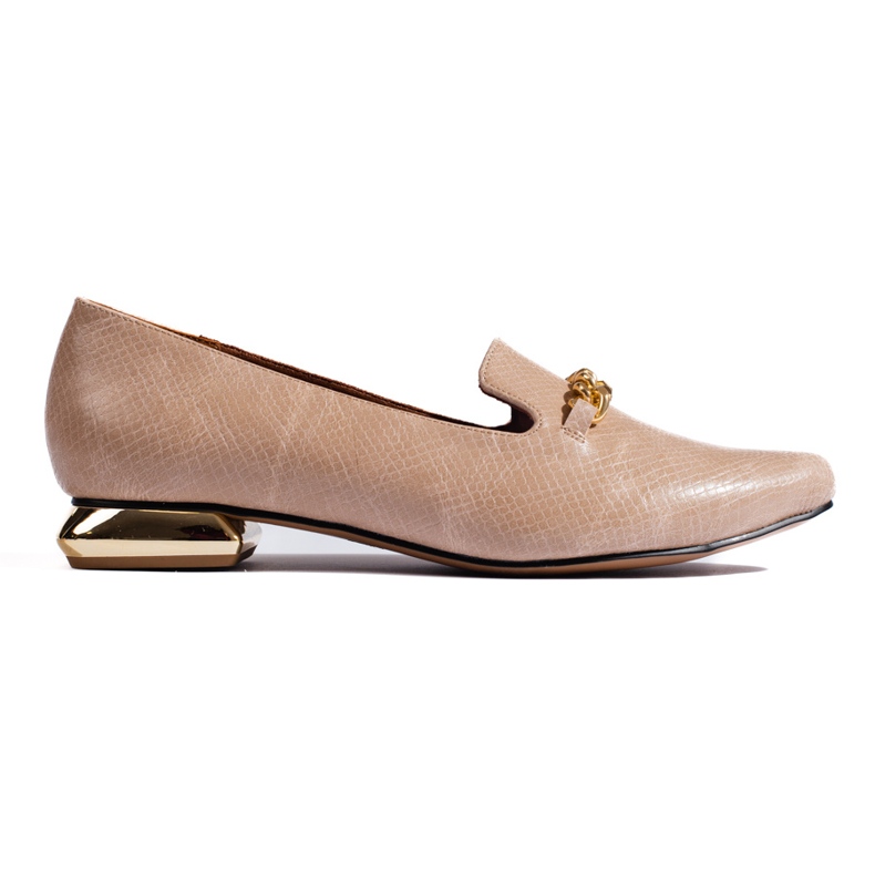 Beige Damen-Herrenstiefel mit spitzer Zehenpartie von Daszyński