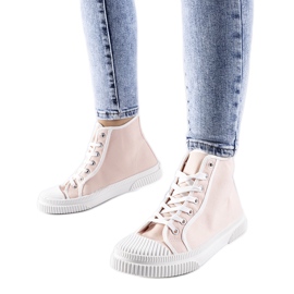 Rosa High-Top-Sneaker von Pozzuolo
