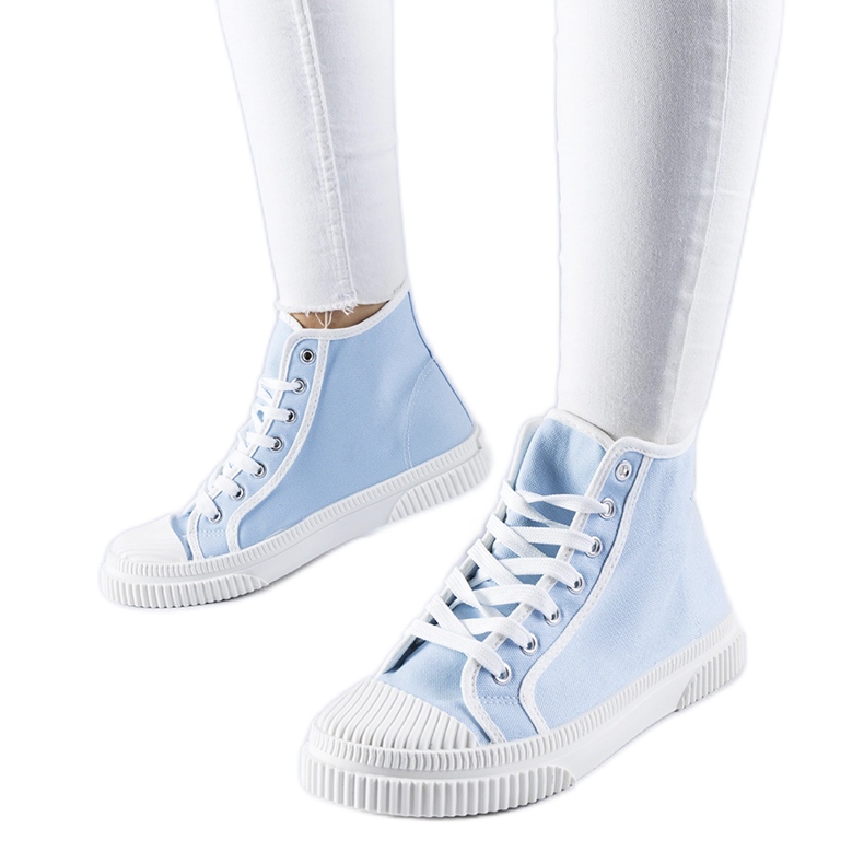 Blaue High-Top-Sneaker von Pozzuolo