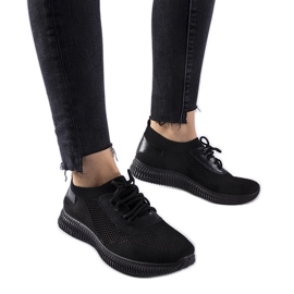 Schwarze, durchbrochene Pierantonio-Sneaker