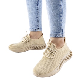 Beige Stoff-Sneaker von Derek