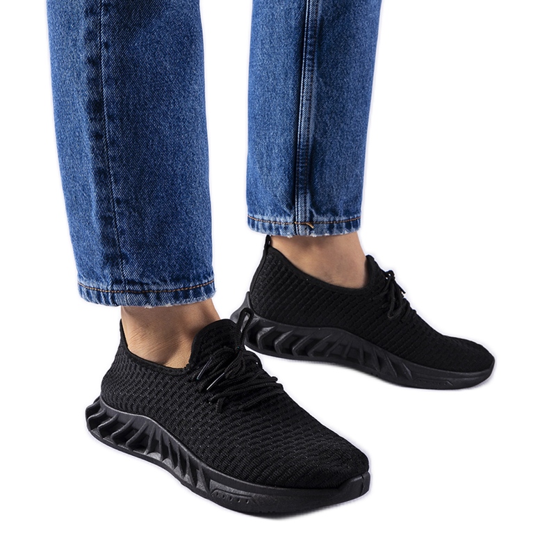 Schwarze Stoffsneaker Derek