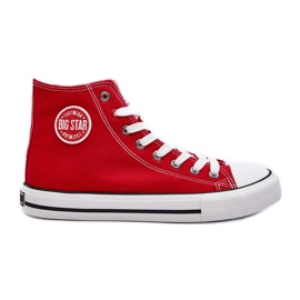 Klassische hohe Damen-Sneakers Big Star T274024 Rot