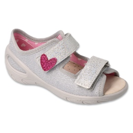 Befado Kinderhausschuhe PU 065P179 Silber