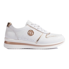 Weiße Sportschuhe aus Leder