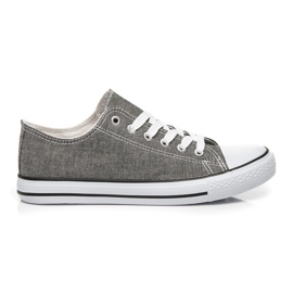 Tlck Shoes Denim-Turnschuhe grau