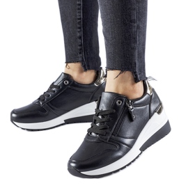 Schwarze Sneakers mit Marietta-Reißverschluss