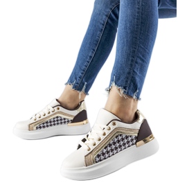 Braune und beige Glitzer-Sneaker von Briercliff