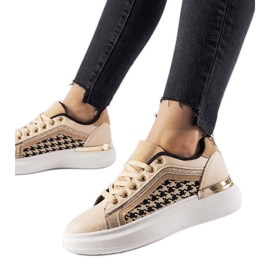 Beige Turnschuhe mit Glitzer Briercliff