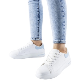 Weiße und blaue Leland-Sneaker