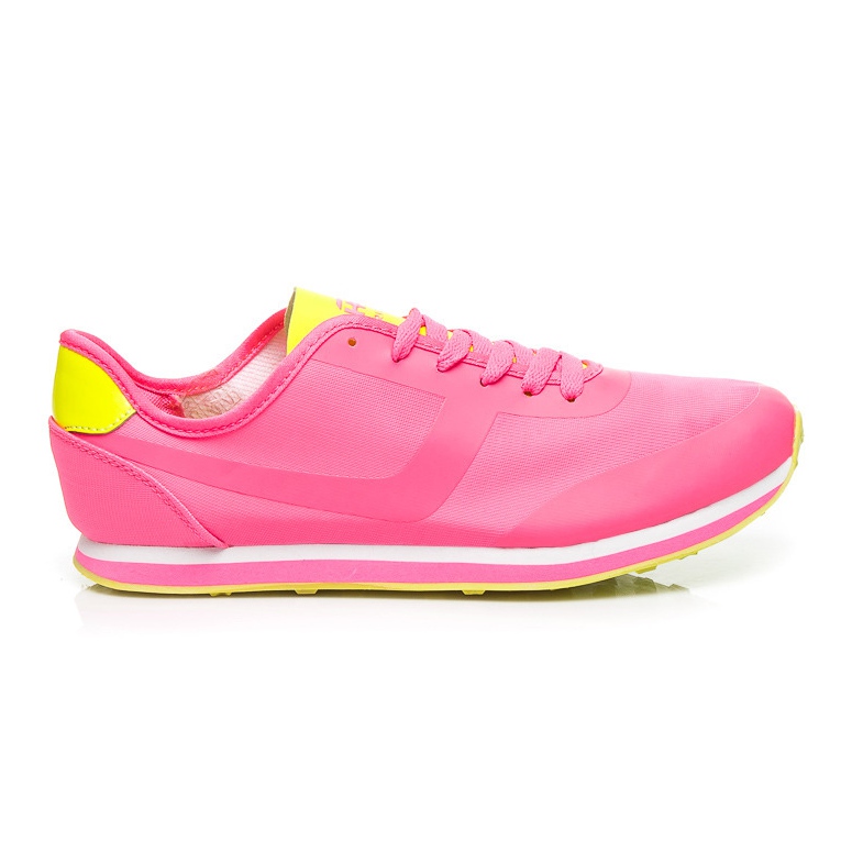 Haker Zweifarbige Sportschuhe gelb rosa