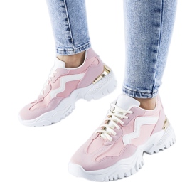 Rosa Sneaker mit massiver Gironic-Sohle