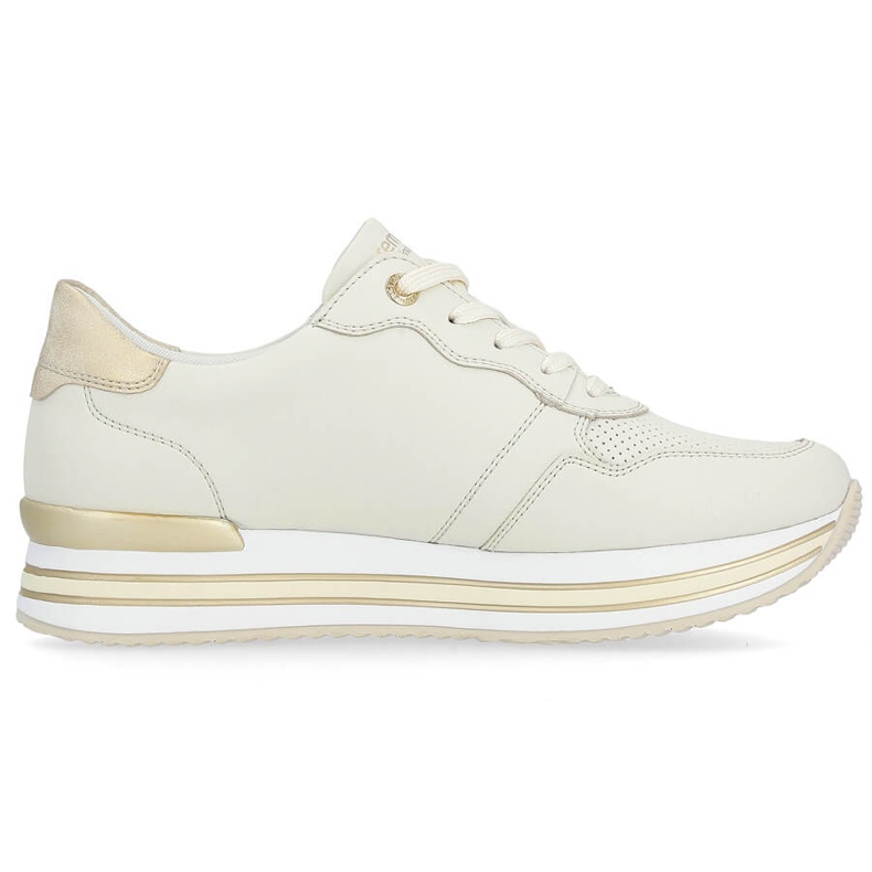 Sportschuhe aus Leder, Damen-Sneaker, beige Remonte D1322-60