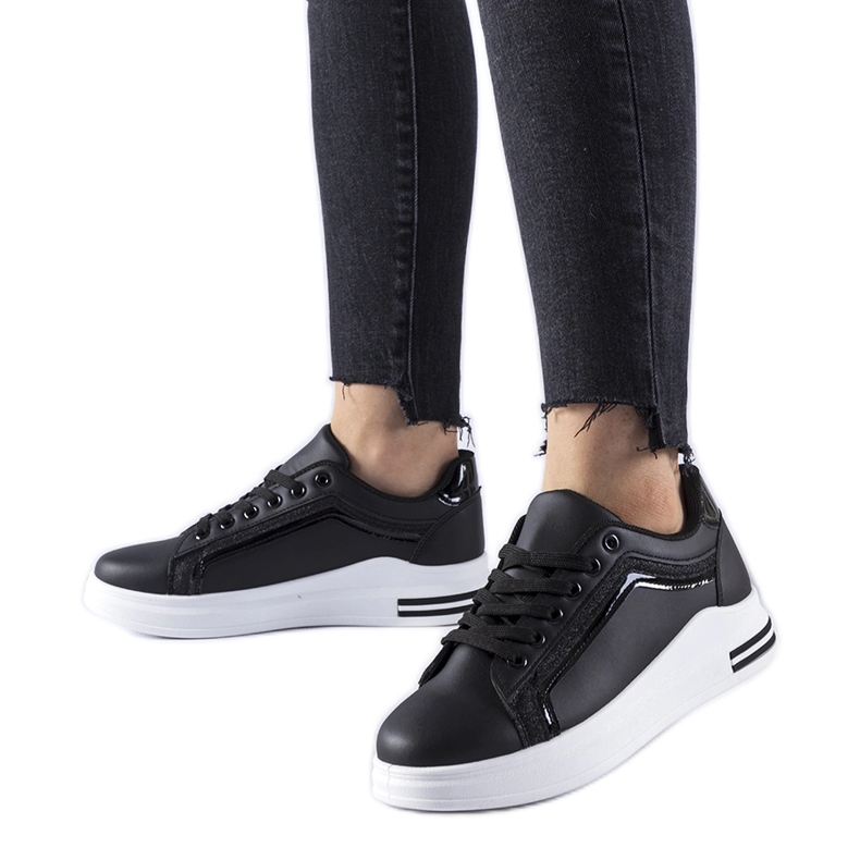 Schwarze Mayfield-Plateau-Sneaker