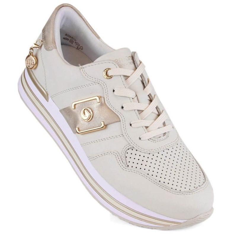 Rieker Remonte W RKR643 beige Lederschuhe