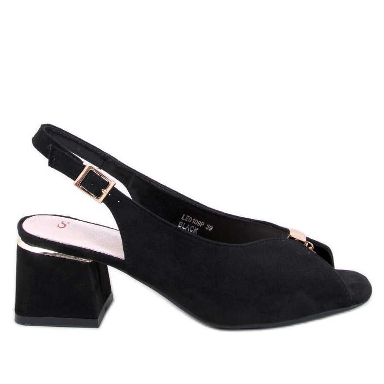 Seastar Vandell Schwarze Sandaletten mit hohen Absätzen