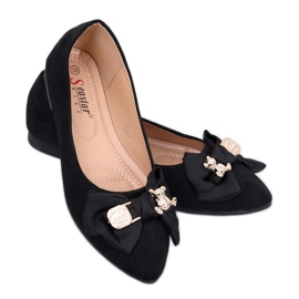 Bonnies Schwarze Ballerinas mit Teddybär