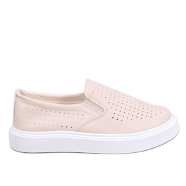 Towns Beige durchbrochene Slip-On-Sneaker