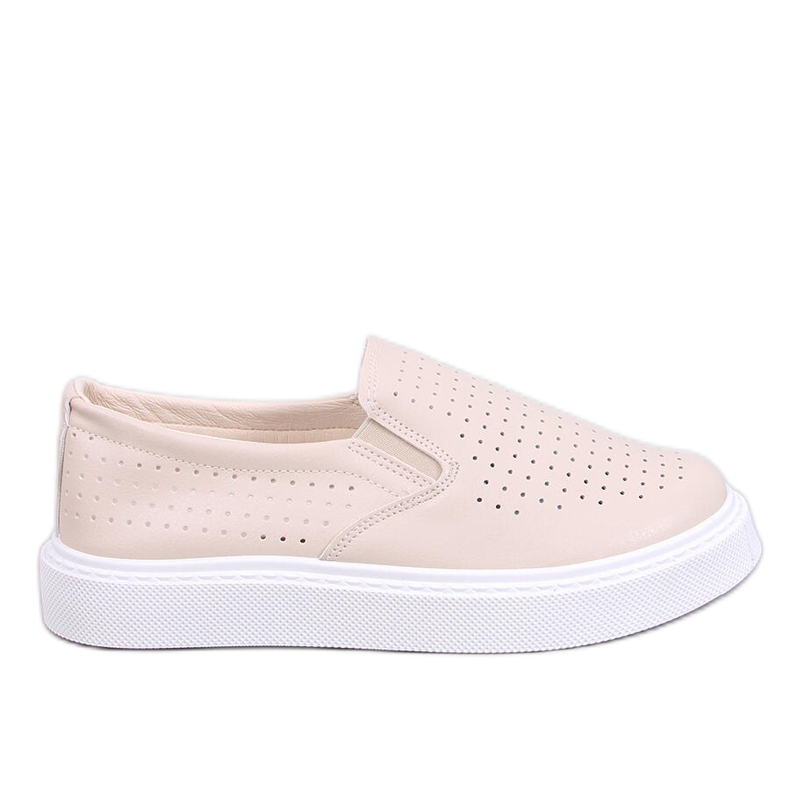 Towns Beige durchbrochene Slip-On-Sneaker