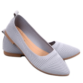 Kayla Grey gewebte Ballerinas grau