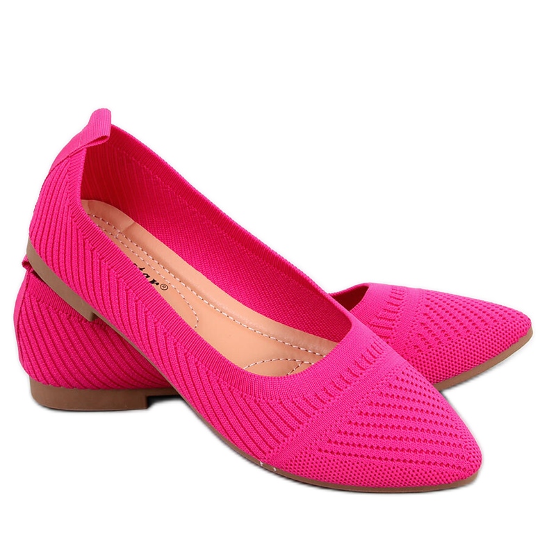 Kayla Fuchsia gewebte Ballerinas rosa
