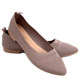 Kayla Khaki gewebte Ballerinas beige