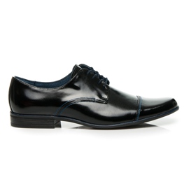 Lucca Lederschuhe mit Glanz schwarz