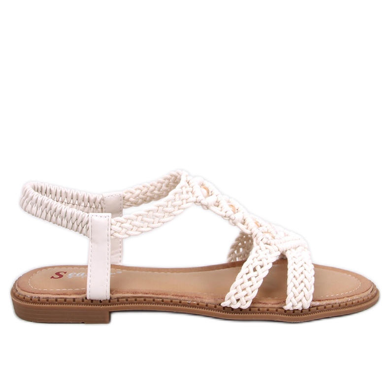 Ashes Beige Boho-String-Sandalen
