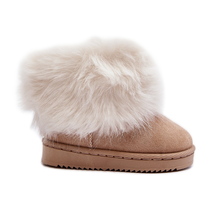 Isolierte Schneestiefel für Kinder mit Fell, Beige Nohie