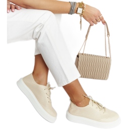 Beige perforierte Laytonville-Sneaker