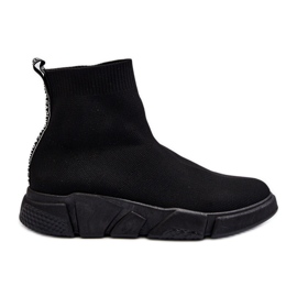 Damen-Sportschuhe mit Socke Schwarz Zirila