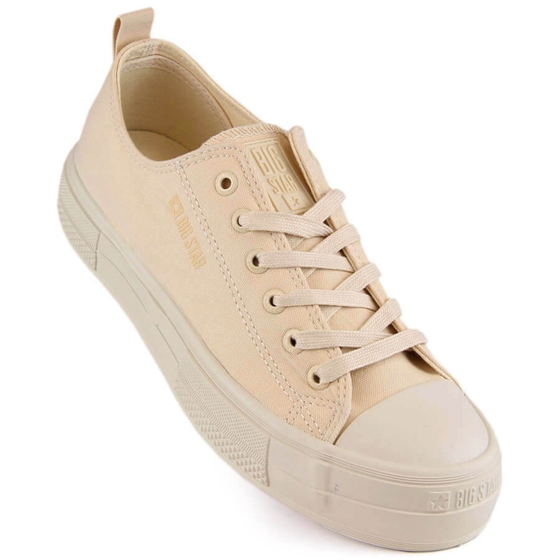 Beige Damen-Plateau-Sneaker Big Star NN274854