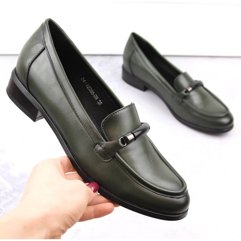 Potocki W WOL204C Schuhe mit niedrigem Absatz, grün