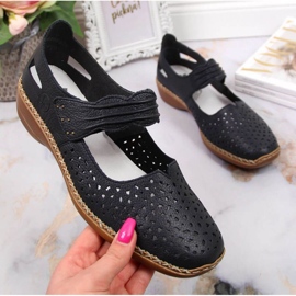 Rieker W RKR139 Lederschuhe, Marineblau