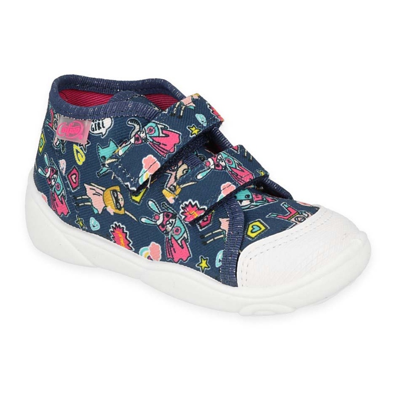 Befado Kinderhausschuhe mit Klettverschluss 212P080 blau