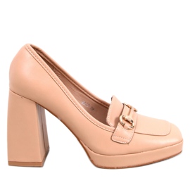 Albers Nude-Slipper mit Absatz beige