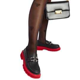 Schwarze Ledermokassins Goe LL2N4040