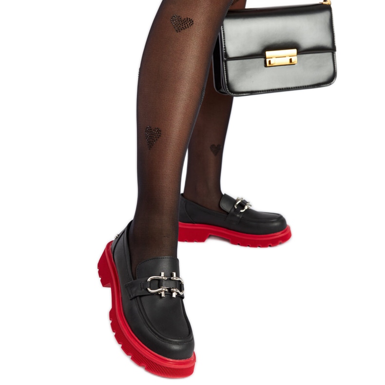 Schwarze Ledermokassins Goe LL2N4040