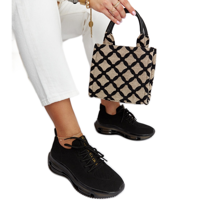 Schwarze Plateau-Sneaker Goe JJ2N4080