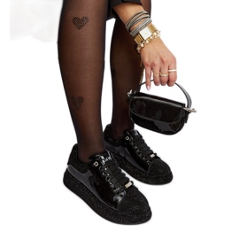 Goe NN2N4010 schwarze Sneakers mit Strasssteinen