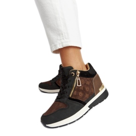 Schwarze Knoxville-Sneaker mit Keilabsatz